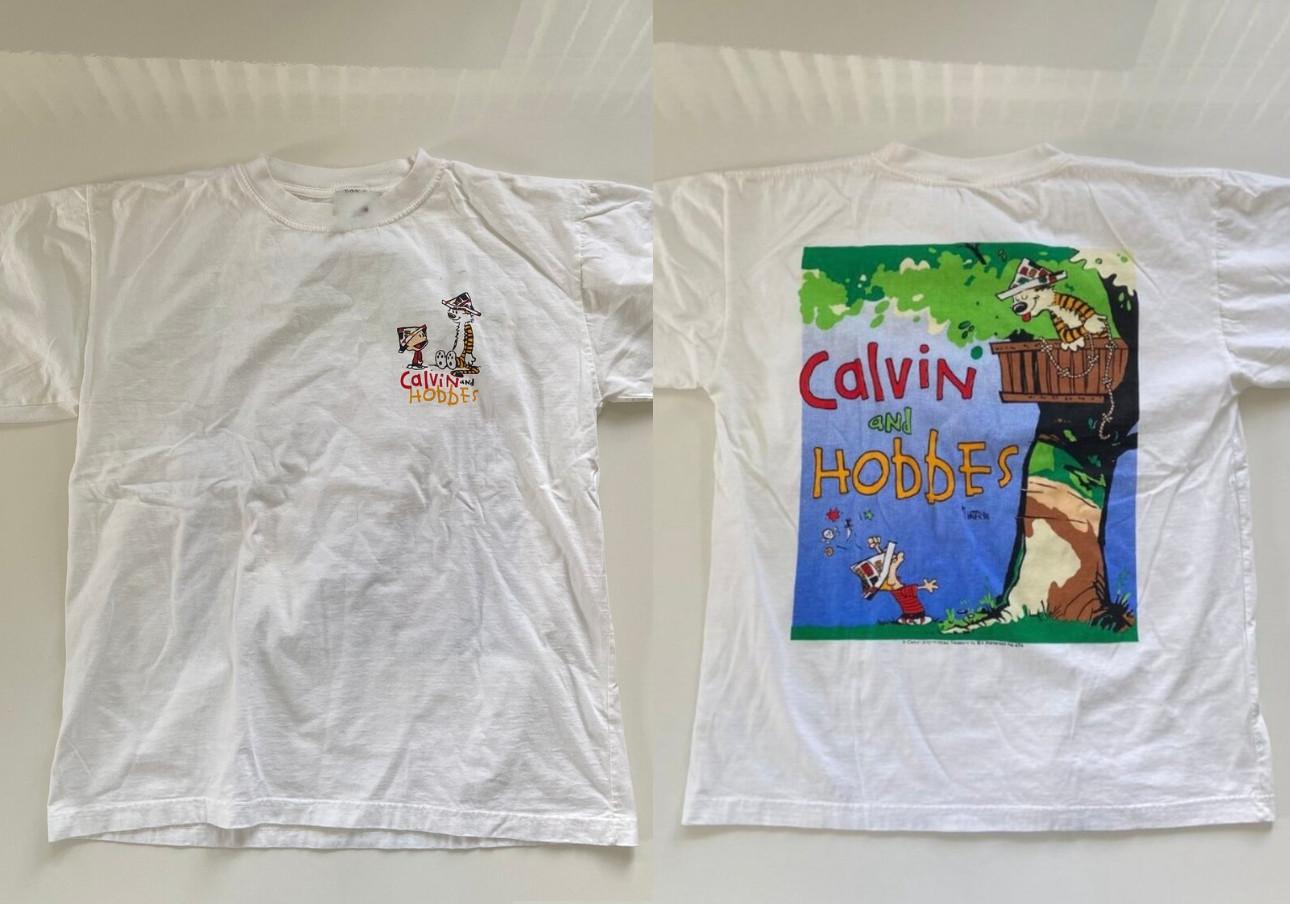 Double Sided Calvin And Hobbes T-Shirt All Size S To 5XL WA872 S