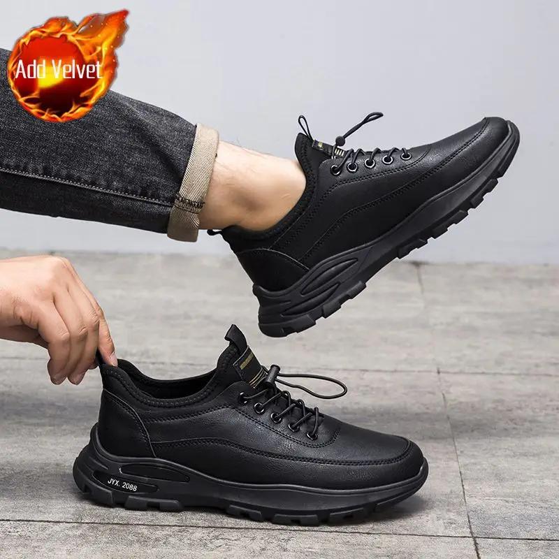 

Мужские зимние ботинки на шнуровке с противоскользящей подошвой, водонепроницаемые, теплые, морозостойкие, оригинальные предложения, повседневные бренды, для активного отдыха, походов, работы 39