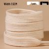 Breite off-white Schnürsenkel aus reiner Baumwolle für Damen - 1,0 cm, 1,2 cm, 1,5 cm