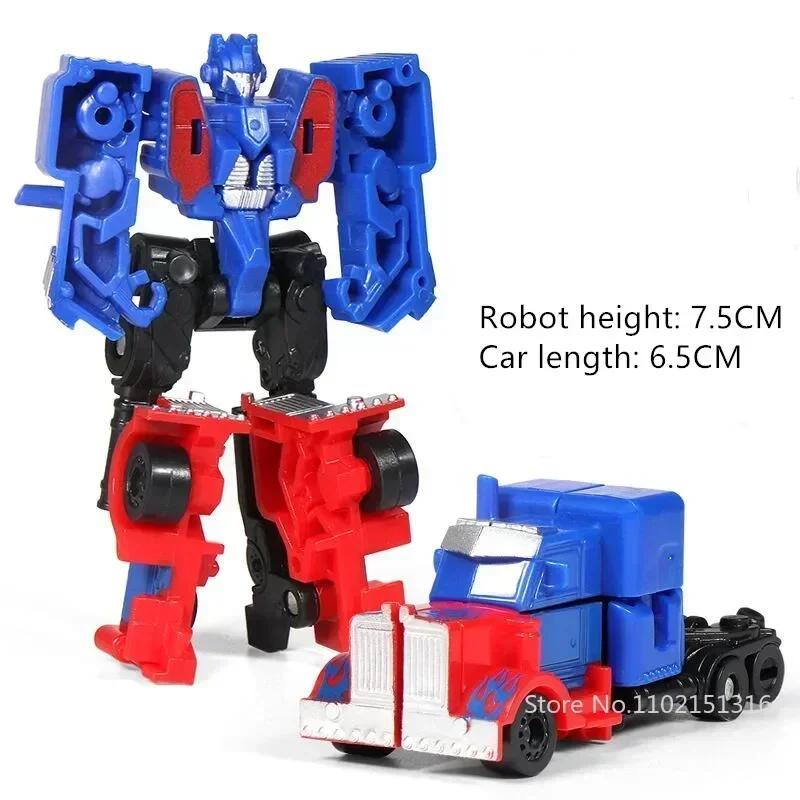 Kinderspielzeug Mini-Transformationsroboter-Paket Spielzeugmodelle 2-in-1 Verformbares Auto-Spielzeug Roboter Spielzeug für Kinder als Geschenk konzipiert black