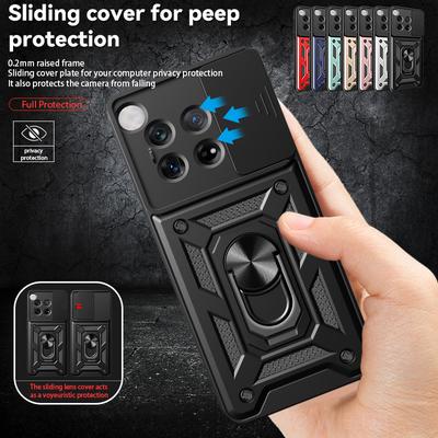For Oneplus 12 5G Case Magnetic Ring Holder Armor Phone Cases For One Plus 12 1+12 Oneplus12 5G Slide Lens Protect Back Cover