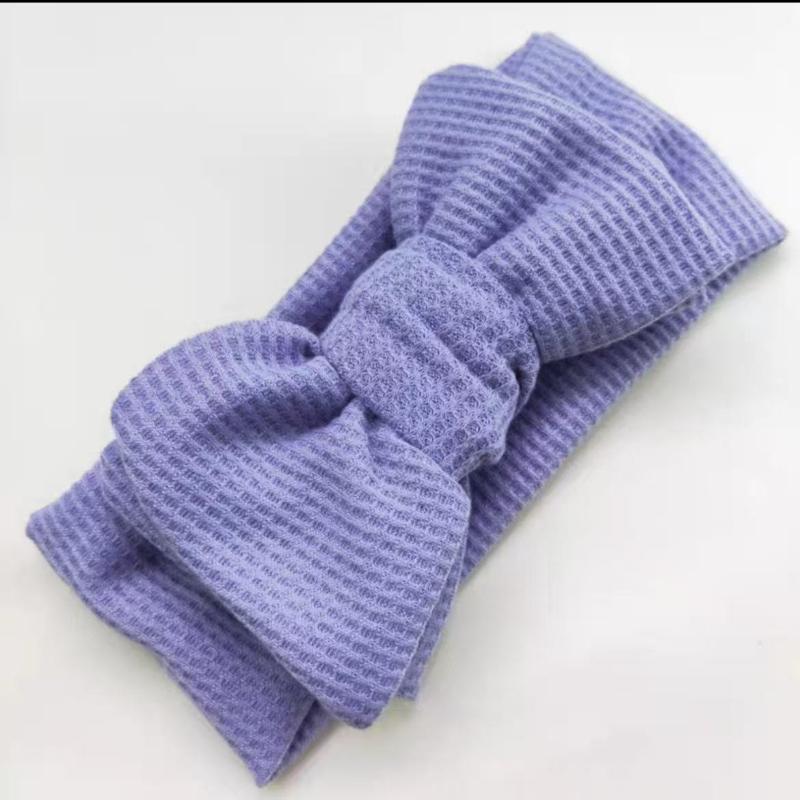 Doppellagiges großes Schleifen-Baby-Stirnband Neugeborene Baby-Mädchen Kinder Kopfschmuck Gestricktes Kinder-Haarband Turban Kopfbedeckung Haar-Accessoires