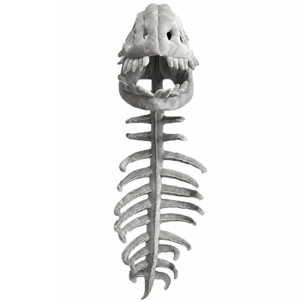 Dinosaur Skeleton Headpiece Soft Skull Huggable for Halloween