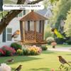 BHBL Large Capacity Garden Bird Feeder Heavy Duty Iron Bird Food Bowl Squirrel Proof Hanging Parrot Feeding Station Outdoors