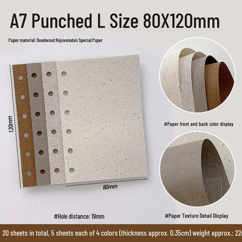 Vintage Collage Specialty Paper for M5A6A7 Ring Binder Planners - Withered Tree Design