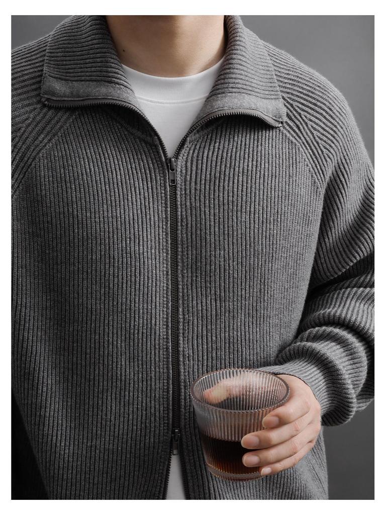 Herren Schwere Strick-Reißverschlussjacke: Warm, Anti-Pilling, Lässig & Klassisch für Herbst/Winter