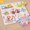 1 Set Cartoon Tier Verkehr Handgreifbretter Holzpuzzle Montessori Spielzeug für Kinder Frühes Lernen Lernspielzeug