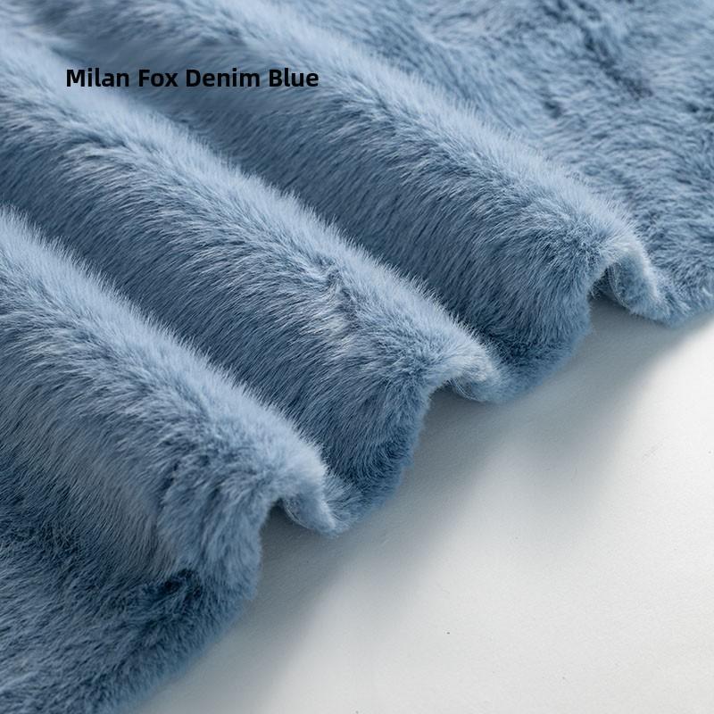 High-End Rabbit Fur Fabric Artificial Mink Fur Clothing Counter Large Coat Closet Simulation Leather Fabric DIY Handcraft