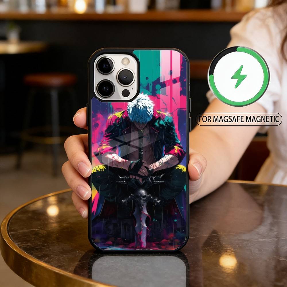 

Game D-Devil May Cry DMC Magnetic For Magsafe Wireless Charging Phone Case For iPhone17,16,15,14,13,12,11 Plus,Pro Max iPhone16