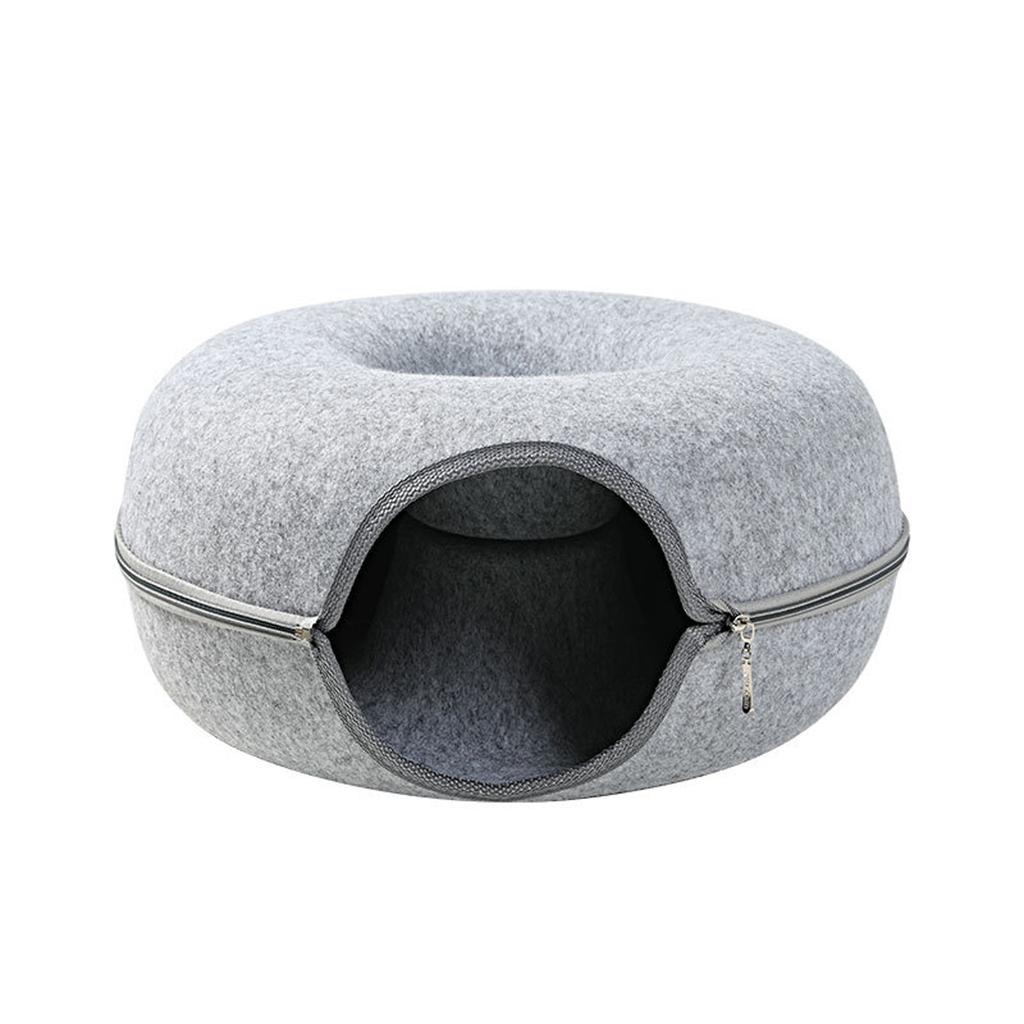 Ramidos Tunnel Natural Bed Cats Pet Cat Cave Round Detachable Indoor Interactive Toy House For Small Dogs Puppy Supplies