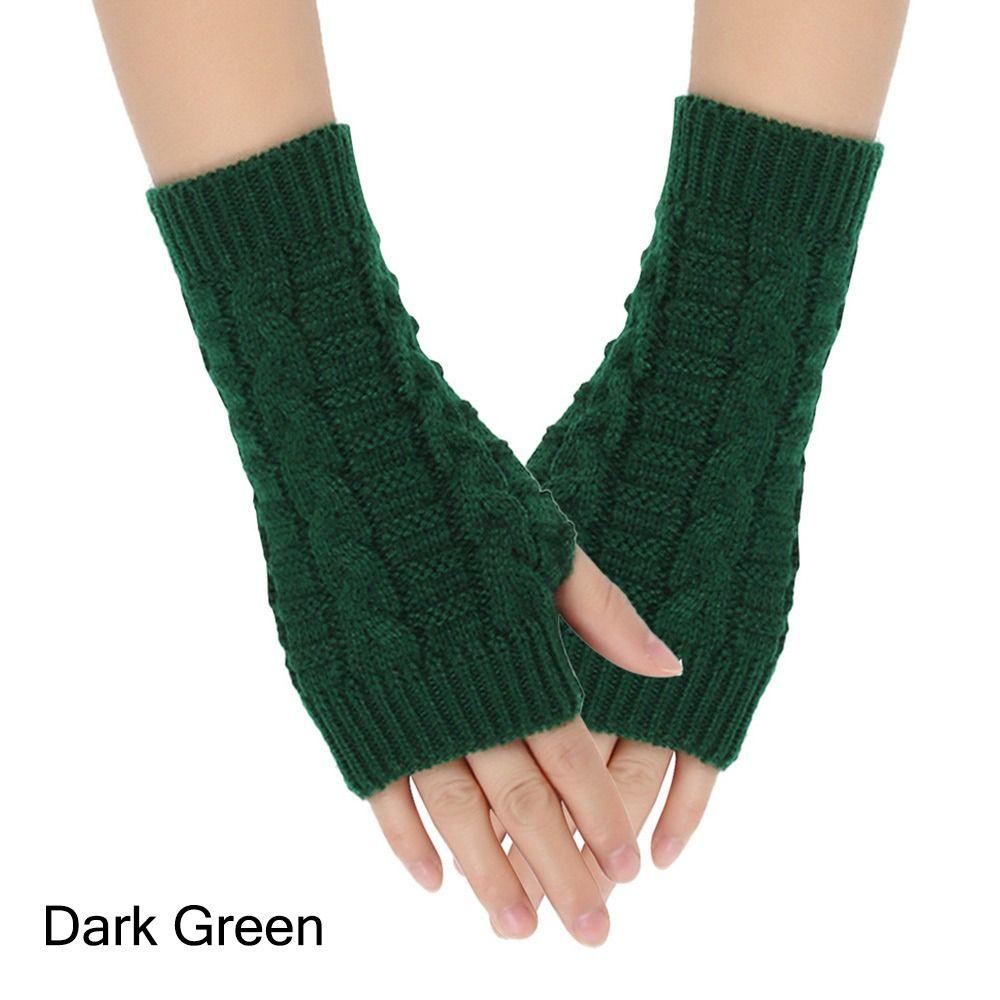 Knitted Fingerless Ladies Gloves Warm Hand Warmer Fashion Finger Fingerless Gloves  for Women