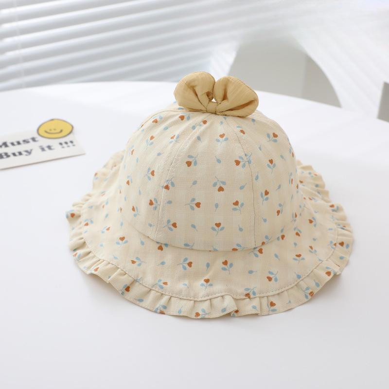 Baby Hat Spring and Autumn New Baby Flowers Fisherman Hat Baby Girl Super Cute Baby Hat Children Outdoor