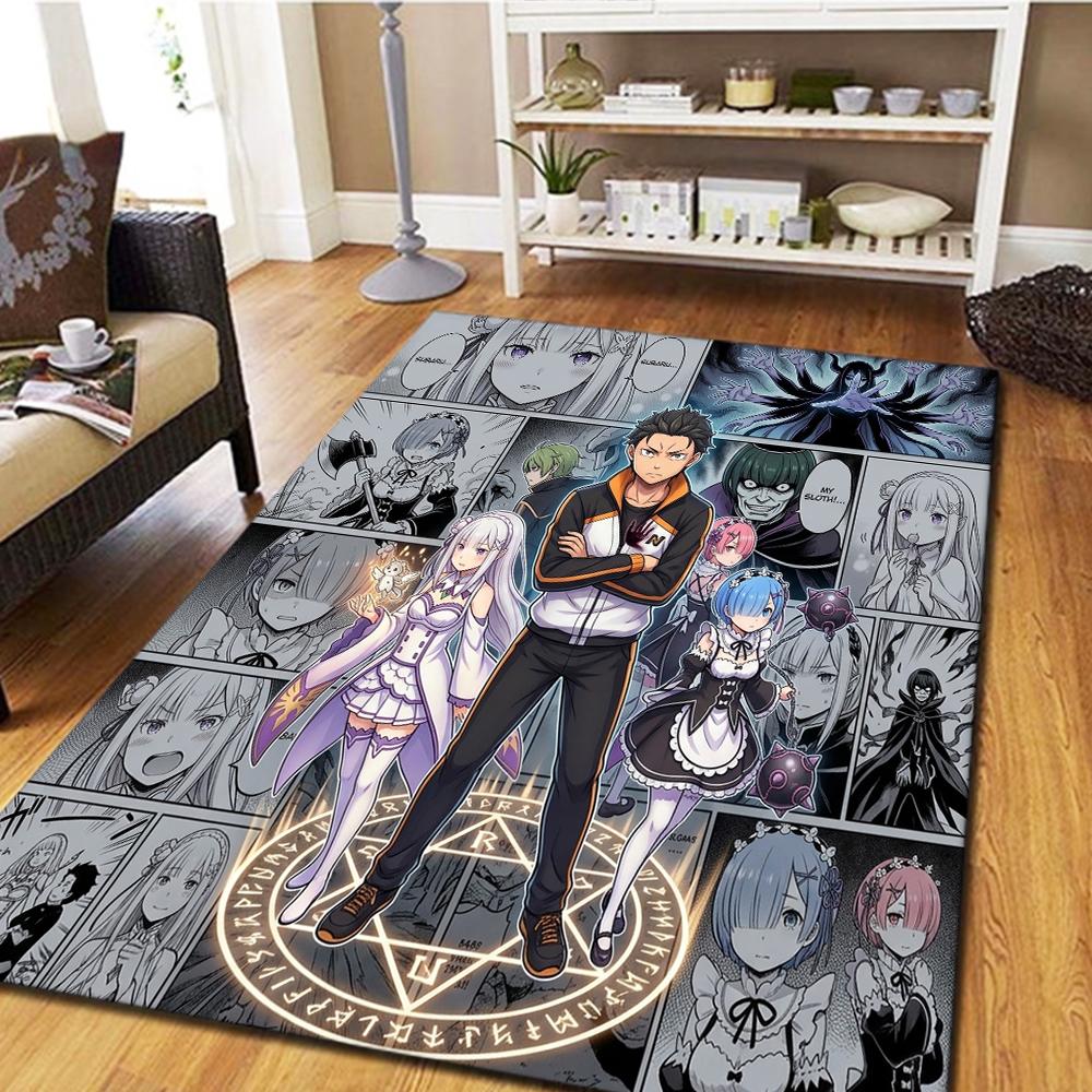 Re Zero Bedroom & Living Room Carpet, Home Decor Cool Movie Mat Play Floor Mat -HE45