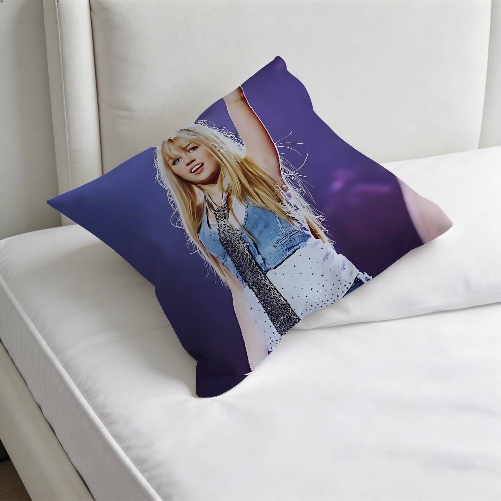 MMiley Cyrus Young You Decorative Square Pillow Cover Soft Comfortable Pillow Case Sofa Bed Home Decoration