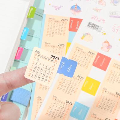 2023 Year Monthly Calendar Index Stickers Bookmark Bullet Journal  Notebook Agenda Planner Label