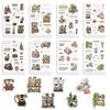 8 Styles of Garden Cafe Guka Stickers DIY Hand Account Small Card Mobile Phone Case Decoration Korean Ins