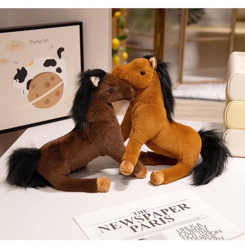 Jucărie de pluș cal transfrontalier: Păpușă Ponei Activitate Zoo & Ornament de Casă Cadou pentru Copii