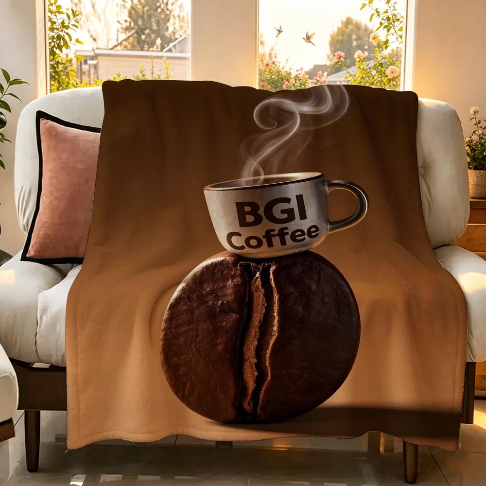 Poster C Creative C Coffee P Poster Throw Flannel Throw Blanket Suitable for Sofa Living Room Bedroom