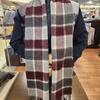 Bachi Wool 100% Wine Long Check Muffler VM1M4BR118 WO_Bupyeong Branch