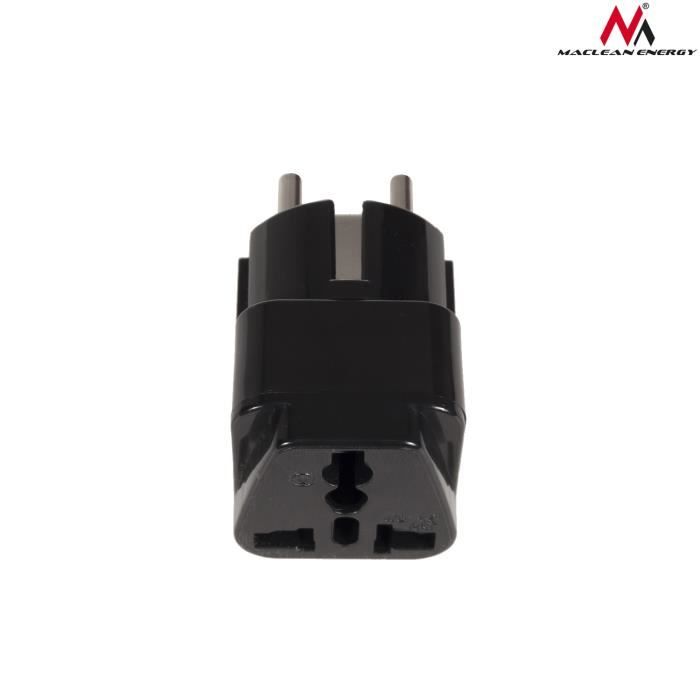 Prise adaptateur électrique universelle UK / USA vers EU Maclean MCE155