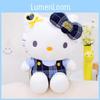 Cat Kitty Checkered Clothes Bow Sitting Plush Doll Kids Bedroom Decor And Gift