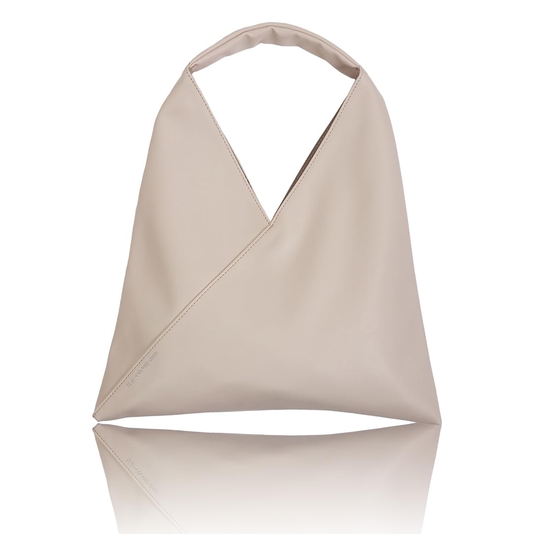 

Women s small triangular mini tote bag, 1000 soixante-deux, made of faux leather. A popular, lightweight, and stylish accessory bag. A cute and
