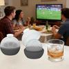 2PCS Dust Cover Soccer Ice Cube Mold Silicone Ice Ball Maker Safe Football Ice Tray  Sport Party