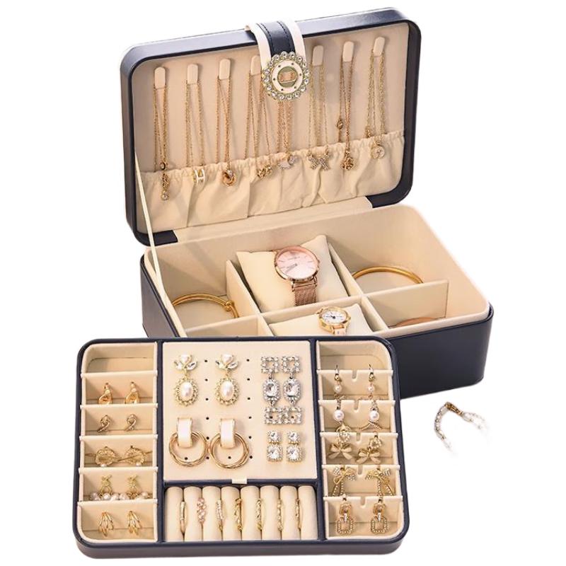 HANDUNYOU Light Luxury Diamond Buckle Jewelry Box
