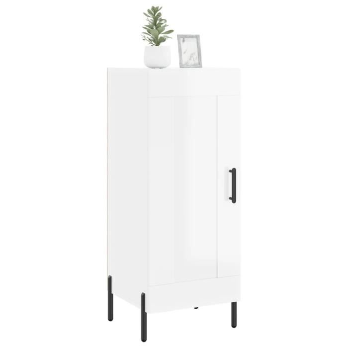 VidaXL Buffet White Glossy 34.5x34x90 Cm Engineered Wood 830454