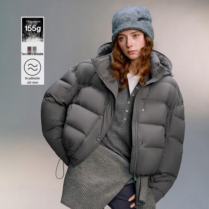 Chuyu Damen Kapuzenjacke Ultraweich Puffer Daunenjacke