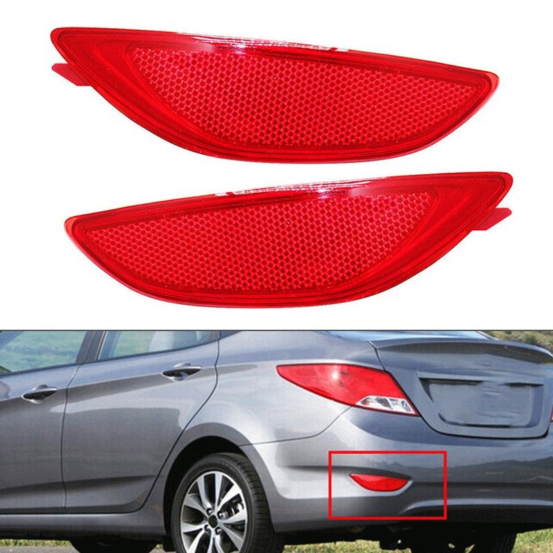 

Left Right Rear Side Bumper Light Lamp Reflector ABS 92405-1R000 92406-1R000 Fit for Hyundai Accent Sedan 2012 2013 2014-2017