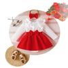 Girls' Long Sleeve Dress & Headband Set with 3D Flowers