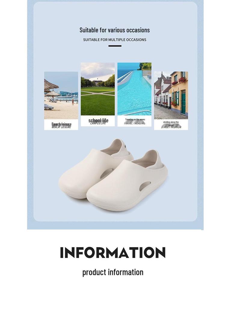 2025 Stepping-on-Clouds Geschlossene Zehenpartie Paar-Sandalen, Neuer Sommerstil, Dicke Sohle Damen Weiche Küchenschuhe