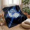 Coperta in Morbido Pile di Flanella FC Real Sociedad Leggera Accogliente Calda Coperta da Lancio per Divano Letto Arredamento per la Casa