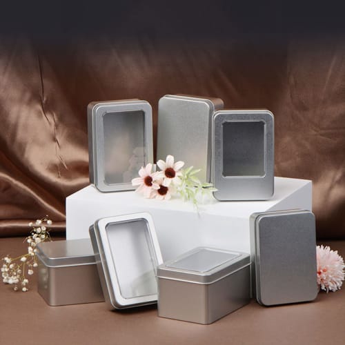 Playing Card Box, Trading Card Case, Card Storage Tin, Card Organizer, Card Case, Empty Metal Storage Box for Game Cards