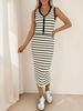 2026 Women's Casual Striped Knit Top & Skirt Set: European & American Spring/Summer Sleeveless Two-Piece