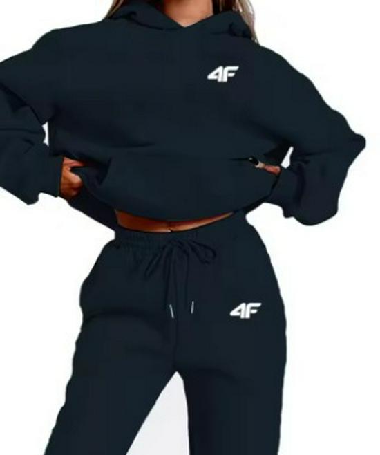 Hot-Selling Women's Letter Print Hooded Sweatshirt Set - Autumn Long-Sleeve