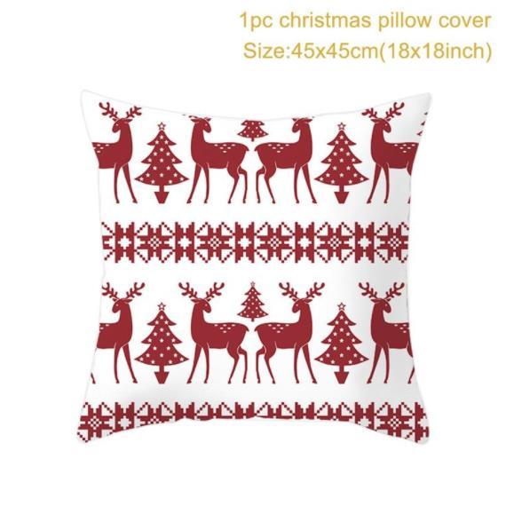 45cm Christmas Cushion Cover Navidad Merry Christmas Decorations For Home Xmas Noel Cristmas Ornaments New Year Gifts