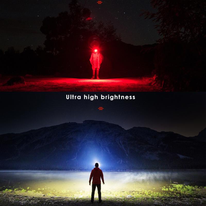 Inductive Headlight 4LED USB Charging Strong Light Led Waterproof Infrared Headlight Fishing Lamp