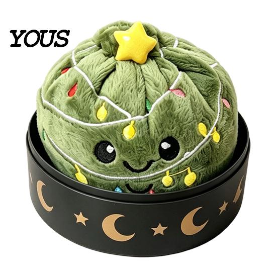 Anxiety Relief Gadget Christmas Plush Dumpling Stress Toy, Santa Claus Snowman Reindeer Themed Fidget Toys Steamed Bun Squeeze Relaxation Sensory Toy