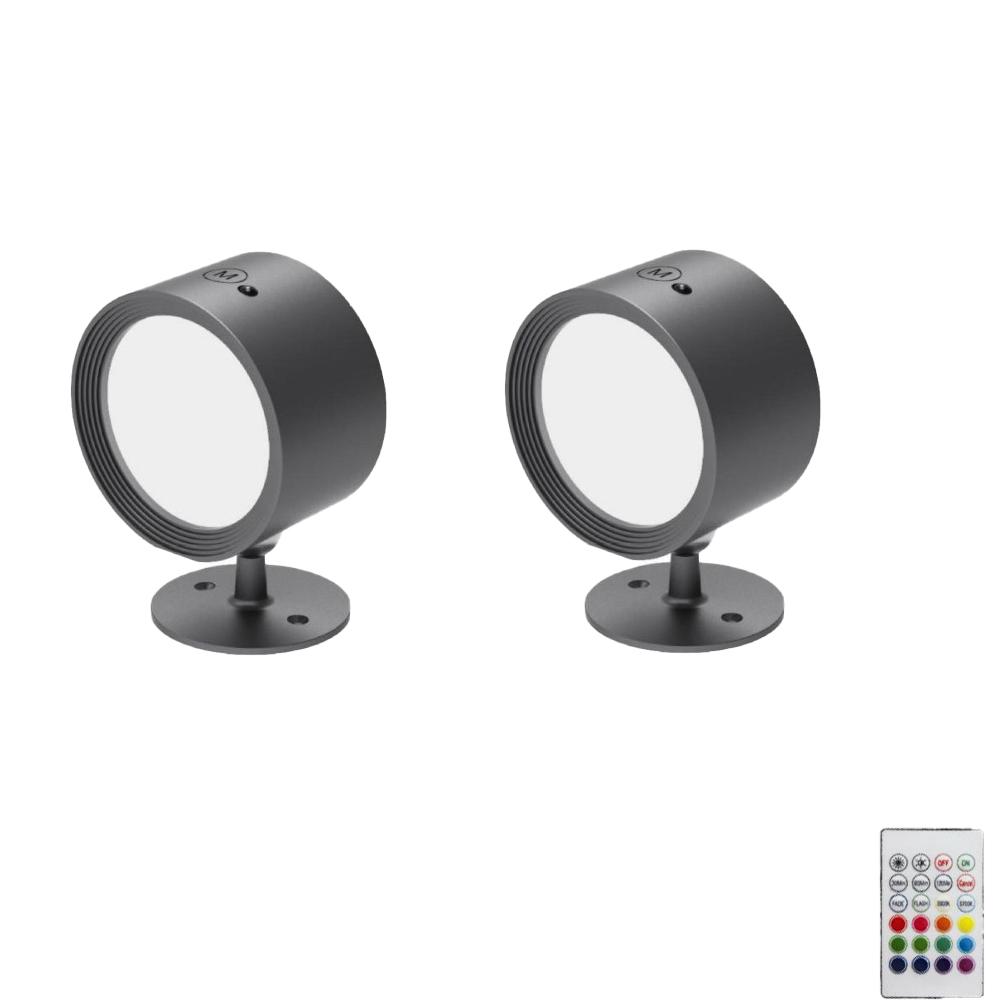 2pcs Wall Light 360° Rotatable LED Magnetic Under Cabinet Lights Illumination Touch Control Remote Usb Charging Dimmable Lamp