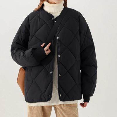Women Long Sleeve Padded Parka Female Jacket Warm Outwear O-neck Women Thickened Warm Cotton-padded Coat
