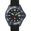 [Timex] Tiburn Black Dial Automatic 200m Water Resistant TW2W21100 Stainless Steel Rubber