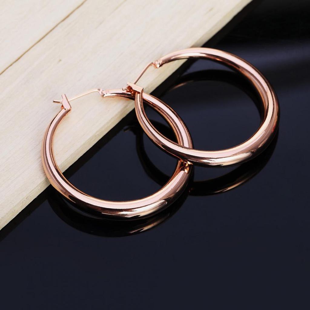 Fashion Women Girl Silver/Gold Plated Big Loop Hoop Earrings Huggie Ear Jewelry ARI