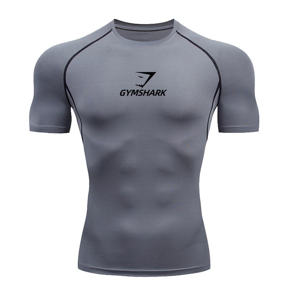 GYMSHARK Shark Short Sleeve Fitness T-shirt - Breathable, High Elasticity, Quick Dry.