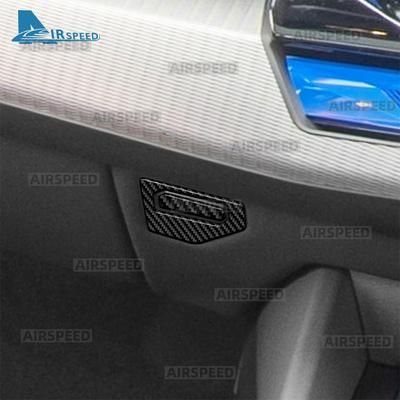 Real Soft Carbon Fiber Trim Sticker For BMW 5 Series G60 G61 G68 I5 2024 2025 Co-pilot Glove Box Storage Switch Panel Interior