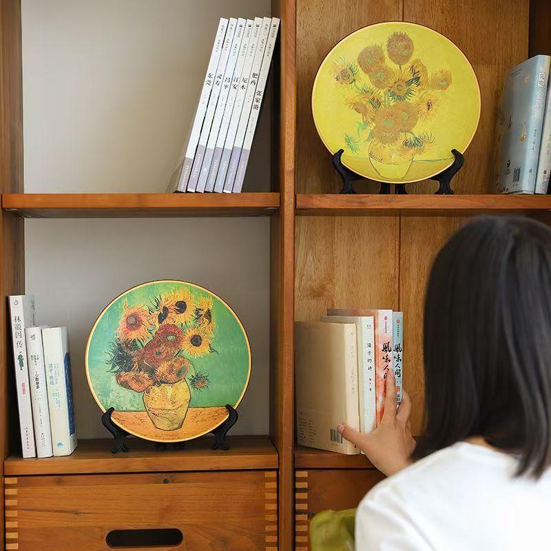 10 Inch Van Gogh Painting Porcelain Decorative Wall Plate Ceramic Creative Art Disc European Decoration Plates