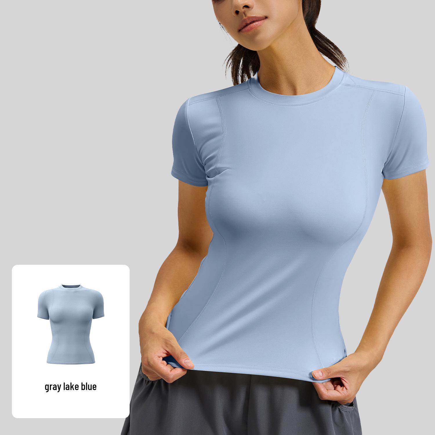 Juyitang Women s Short Sleeve Sports Yoga Top M