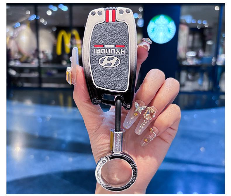 Hyundai Elantra & ix35 Verna Key Case - Metal Shell Folding Cover for 20 Models