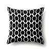 Polyester Pillow Case Car Decoration Home Printed Black and White Geometric Car Cushion Head Cushion Cover